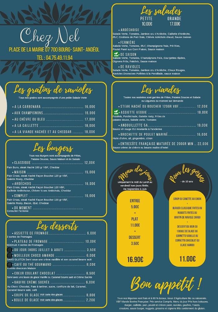 Chez Nel - Menu Image 1
